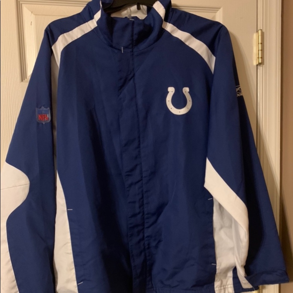 Blue and white Official- Reebok NFL Team Apparel Wind breaker jacket